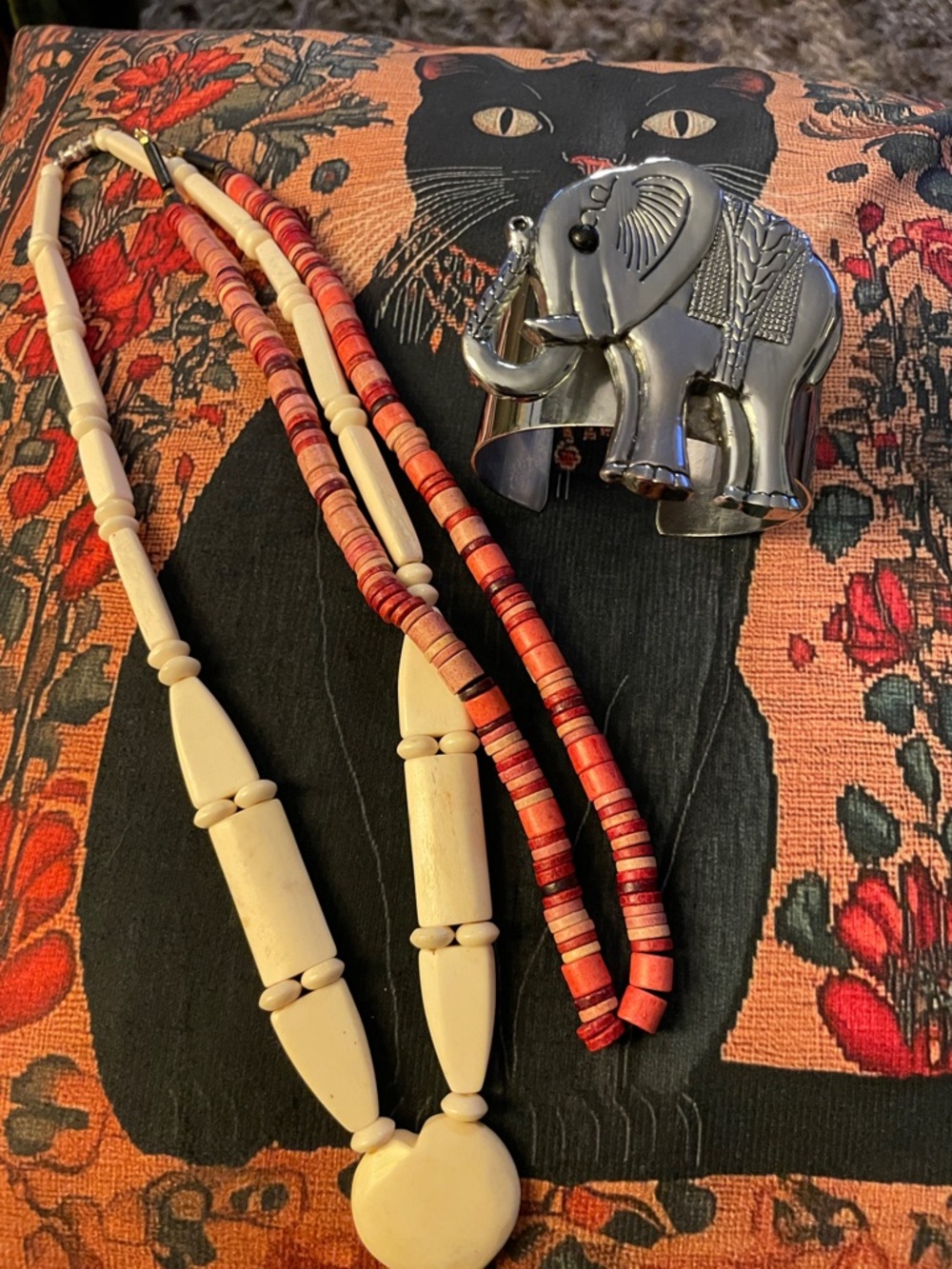 Three Piece Vintage mix-match set. Celluloid, Wood and Metal.